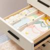 Vtopmart Drawer Dividers for Clothes 4 Pack, Adjustable 4″ High Expandable from 11.6″-17″ Dresser Drawer Organizer, Plastic Drawers Separators for Dresser, Baby Clothes, Kitchen and Office Storage