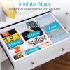 Vtopmart Drawer Dividers for Clothes 8 Pack, Adjustable 4″ High Expandable from 11.3″-17″ Dresser Drawer Organizer, Plastic Drawers Separators for Dresser, Baby Clothes, Kitchen and Office Storage(White)