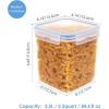 Vtopmart Extra Large Tall Airtight Food Storage Containers, 4 Pieces 5.9qt/6.5L Plastic PBA Free Kitchen Pantry Canister for Spaghetti, Flour and Baking Supplies, with 24 Labels, Black(Blue)