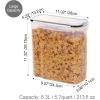 Vtopmart Food Storage Container Set, Extra Large BPA Free Plastic Airtight Containers 213 fl oz for Cereal, Snacks and Sugar, 2 Piece Set Cereal Dispensers with 24 Labels, Black