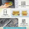 Vtopmart Glass Food Storage Containers with Bamboo Lids, 4 Pack Meal Prep Glass Containers Safe for Microwave, Oven, Freezer and Dishwasher, BPA Free(Set of 4 (Multi-Size))