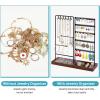 Vtopmart Jewelry Holder Organizer Stand Tree for Earring Necklace Ring Bracelets Display and Storage, with 90 Holes, 12 Hooks, Black+ Walnut