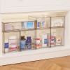 Vtopmart Stackable Storage Drawers Set of 6, Clear Plastic Organizer Bins for Bathroom Supplies,Ideal for Cabinet,Pantry,Laundry Room Organization(2 High+2 Wide)