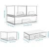 Vtopmart Stackable Storage Drawers Set of 6, Clear Plastic Organizer Bins for Bathroom Supplies,Ideal for Cabinet,Pantry,Laundry Room Organization(2 Small+1 Wide)