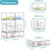 Vtopmart Stackable Storage Drawers Set of 6, Clear Plastic Organizer Bins for Bathroom Supplies,Ideal for Cabinet,Pantry,Laundry Room Organization(2 Small+2 High+1 Wide)