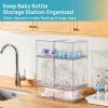 Vtopmart Stackable Storage Drawers Set of 6, Clear Plastic Organizer Bins for Bathroom Supplies,Ideal for Cabinet,Pantry,Laundry Room Organization(2 Small+2 High+1 Wide)