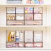 Vtopmart Stackable Storage Drawers Set of 6, Clear Plastic Organizer Bins for Bathroom Supplies,Ideal for Cabinet,Pantry,Laundry Room Organization(2 Small+3 Wide)