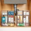 Vtopmart Stackable Storage Drawers Set of 6, Clear Plastic Organizer Bins for Bathroom Supplies,Ideal for Cabinet,Pantry,Laundry Room Organization(4 Small+2 Wide)