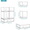 Vtopmart Stackable Storage Drawers Set of 6, Clear Plastic Organizer Bins for Bathroom Supplies,Ideal for Cabinet,Pantry,Laundry Room Organization(4 Small+2 High+2 Wide)