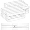 Vtopmart 12 Pack Drawer Dividers for Clothes, 4″ High 10.2″-16.5″ Adjustable Expandable Dresser Drawer Organizer, Clear Plastic Separators for Dresser, Baby Clothing, Underwear, Cosmetic, Toiletries(12)