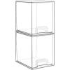 Vtopmart 12.1”W Clear Stackable Storage Drawers,3 Pack Acrylic Plastic Organizers Bins for Makeup Palettes, Cosmetics, and Beauty Supplies,Ideal for Vanity, Bathroom,Cabinet,Desk Organization(2pack High)