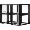 Vtopmart 2 Pack Large Stackable Storage Drawers,Clear Acrylic Drawer Organizers with Handles, Easily Assemble for Bathroom,Kitchen Undersink,Cabinet,Closet,Makeup,Pantry organization and Storage(Black( 4 Pack))