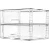 Vtopmart 2 Pack Large Stackable Storage Drawers,Easily Assemble Clear Acrylic Bathroom Closet Undersink Organizers,Plastic Storage Bins for Cabinet,Kitchen Pantry,Medicine Organization(2)
