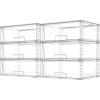 imageVtopmart 2 Pack Large Stackable Storage DrawersEasily Assemble Clear Acrylic Bathroom Closet Undersink OrganizersPlastic Storage Bins for CabinetKitchen PantryMedicine Organization6