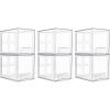 Vtopmart 2 Pack Stackable Storage Drawers, 6.6”Tall Acrylic Bathroom Makeup Organizers,Clear Plastic Storage Bins For Vanity, Undersink, Kitchen Cabinet,Pantry Organization and Storage(6)