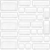Vtopmart 25 PCS Plastic Drawer Organizers Set, 4-Size Versatile Bathroom and Vanity Drawer Organizer Trays, Storage Bins for Makeup, Bedroom, Kitchen Gadgets Utensils and Office(Clear)