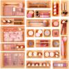 Vtopmart 25 PCS Plastic Drawer Organizers Set, 4-Size Versatile Bathroom and Vanity Drawer Organizer Trays, Storage Bins for Makeup, Bedroom, Kitchen Gadgets Utensils and Office(Orange)