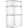 Vtopmart 3 Pack Clear Stackable Storage Drawers,Easy to Assemble Bathroom Organizers and Storage with handles,Plastic Drawers for Kitchen Pantry,Cabinet,Under Sink Organization(1 Large+1 Medium+1 Small)