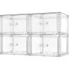 Vtopmart 4 Pack 13QT Clear Stackable Storage Drawers,Easily Assemble Acrylic Closet Organizers,Plastic Storage Bins for Bathroom,Cabinet,Kitchen Pantry,Under Sink Organization