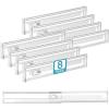 Vtopmart 4 Pack 6″ Tall Upgrade Drawer Dividers for Big and Deep Drawer, 12.8″-22.3″ Adjustable Expandable Dresser Drawer Organizer, Clear Plastic Separators for Dresser, Baby Supplies, Kitchenware(8)