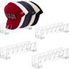 Vtopmart 4 Pack Hat Organizer Holder for Baseball Caps Storage, Clear Hats Display Stand Holds Up to 28 Caps for Closet, Dresser