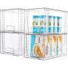 Vtopmart 4Pack Large Stackable Kitchen Pantry Storage Drawers, Clear Organizer Bins with Handles, Acrylic Drawer Organizers for Kitchen Pantry, Bathroom Undersink, Cabinet Organization and Storage(4Pack 7″H)