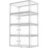 Vtopmart 5 Pack Large & Medium Stackable Drawer Organizer Set, 108QT Easy Assembly Clear Plastic Storage Cabinet, Durable Dresser for Closet, Bedroom, Entryway, Playroom & Apartment Organization(4pk Large)