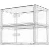 Vtopmart 5 Pack Large & Medium Stackable Drawer Organizer Set, 108QT Easy Assembly Clear Plastic Storage Cabinet, Durable Dresser for Closet, Bedroom, Entryway, Playroom & Apartment Organization(2pk Large)