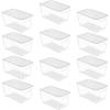 Vtopmart 6 Pack Clear Stackable Storage Bins with Lids,XLarge Plastic Containers with Handle for Pantry Organizer and Storage,Perfect for Kitchen,Fridge,Cabinet, Closet,Bathroom Organization(12)