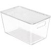 Vtopmart 6 Pack Clear Stackable Storage Bins with Lids,XLarge Plastic Containers with Handle for Pantry Organizer and Storage,Perfect for Kitchen,Fridge,Cabinet, Closet,Bathroom Organization(1)