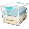 Vtopmart 6 Qt Plastic Storage Bins with Lids, Clear Sensory Bins, Arts Crafts Organizers and Storage, Stackable Containers for Home Office and School Supplies, 4 Pack(72 Qt)
