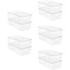 Vtopmart 8pcs Clear Organizers and Storage Bins with Lids, Stackable Plastic Storage Containers with Handles for Fridge, Freezer, Pantry, Cabinet, Kitchen Organization(10 Pack)