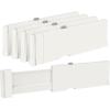 Vtopmart Drawer Dividers for Clothes 8 Pack, Adjustable 4″ High Expandable from 11.3″-17″ Dresser Drawer Organizer, Plastic Drawers Separators for Dresser, Baby Clothes, Kitchen and Office Storage(White)