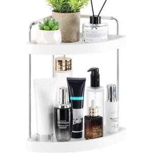 Vtopmart 2-Tier Bathroom Corner Organizer Countertop Gold(Silver)