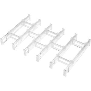 Vtopmart 4 Pack 6″ Tall Upgrade Drawer Dividers for Big and Deep Drawer, 12.8″-22.3″ Adjustable Expandable Dresser Drawer Organizer, Clear Plastic Separators for Dresser, Baby Supplies, Kitchenware(6)