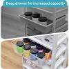 Vtopmart Plastic Drawer Storage Rolling Cart with Wheels, 4-Tier Drawer Organizer for Art Crafts Supplies, Home Office Supplies, Toys, Under Desk Storage for Office, Craft Room, Bedroom, Classroom(6 Tier 6 Drawers)