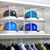Vtopmart 6 Pack Hat Organizer for Baseball Caps, Clear Hats Holder Box with Drawer, Large Cap Storage with Sliding Tray, Stackable Rack Display Case with Magnetic Door, Each Holds 12 Hats(4)