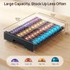 Vtopmart Coffee Pod Drawer Organizer for Nespresso Vertuo Pods, Holds 40 Large or 60 Small Capsules, Acrylic Coffee Pod Holder with Smooth Pull-Out, Anti-Slip Clear Storage