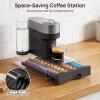 Vtopmart Coffee Pod Drawer Organizer for Nespresso Vertuo Pods, Holds 40 Large or 60 Small Capsules, Acrylic Coffee Pod Holder with Smooth Pull-Out, Anti-Slip Clear Storage