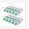 Vtopmart 2 Pack Plastic Fridge Water Bottle Storage Organizer Bins, Drink and Soda Can Holder for Refrigerator and Freezer, BPA Free, Clear