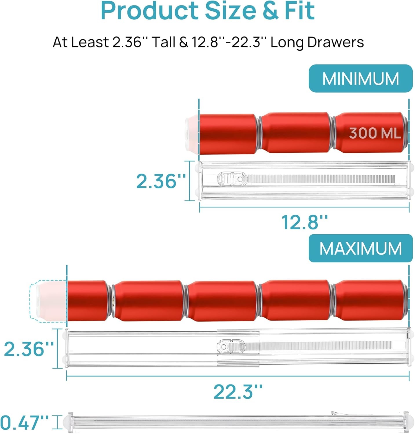 imageVtopmart 6 Pack 6 Tall Upgrade Drawer Dividers for Big and Deep Drawer 128223 Adjustable Expandable Dresser Drawer Organizer Clear Plastic Separators for Dresser Baby Supplies Kitchenware4