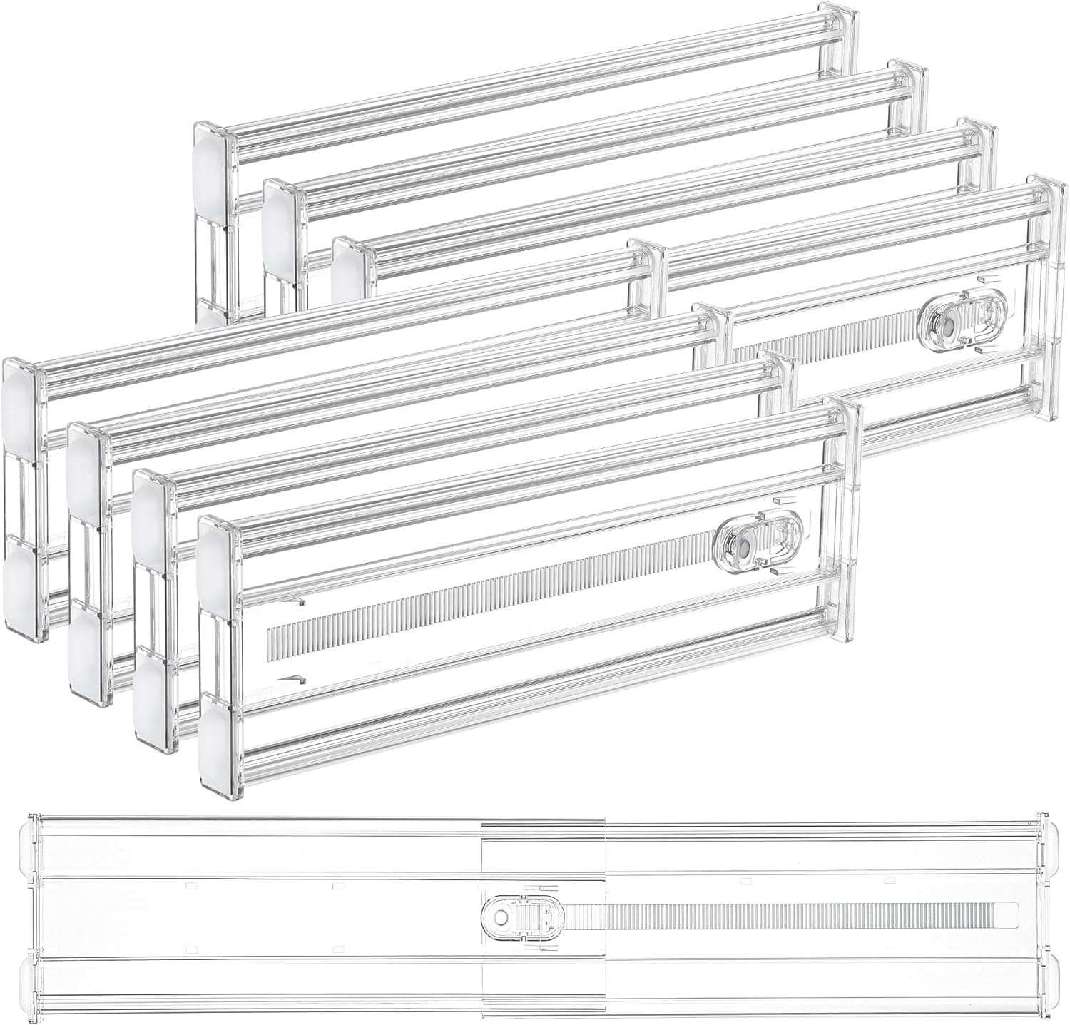 imageVtopmart 6 Pack 6 Tall Upgrade Drawer Dividers for Big and Deep Drawer 128223 Adjustable Expandable Dresser Drawer Organizer Clear Plastic Separators for Dresser Baby Supplies Kitchenware8