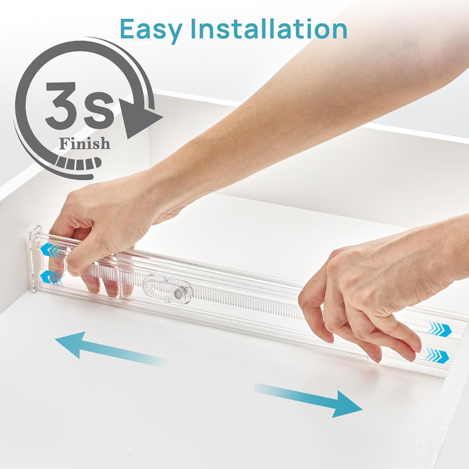 imageVtopmart 6 Pack 6 Tall Upgrade Drawer Dividers for Big and Deep Drawer 128223 Adjustable Expandable Dresser Drawer Organizer Clear Plastic Separators for Dresser Baby Supplies Kitchenware4