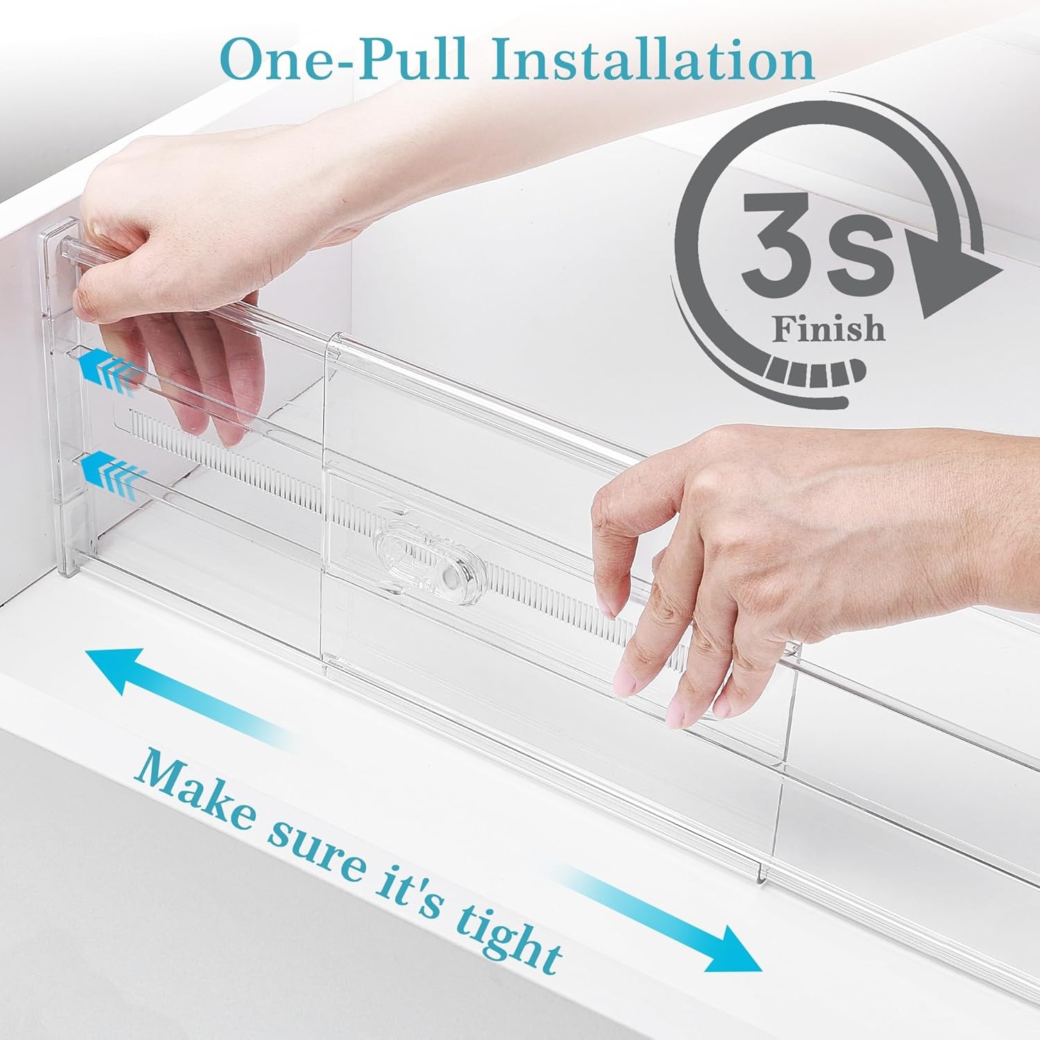 imageVtopmart 6 Pack 6 Tall Upgrade Drawer Dividers for Big and Deep Drawer 128223 Adjustable Expandable Dresser Drawer Organizer Clear Plastic Separators for Dresser Baby Supplies Kitchenware4