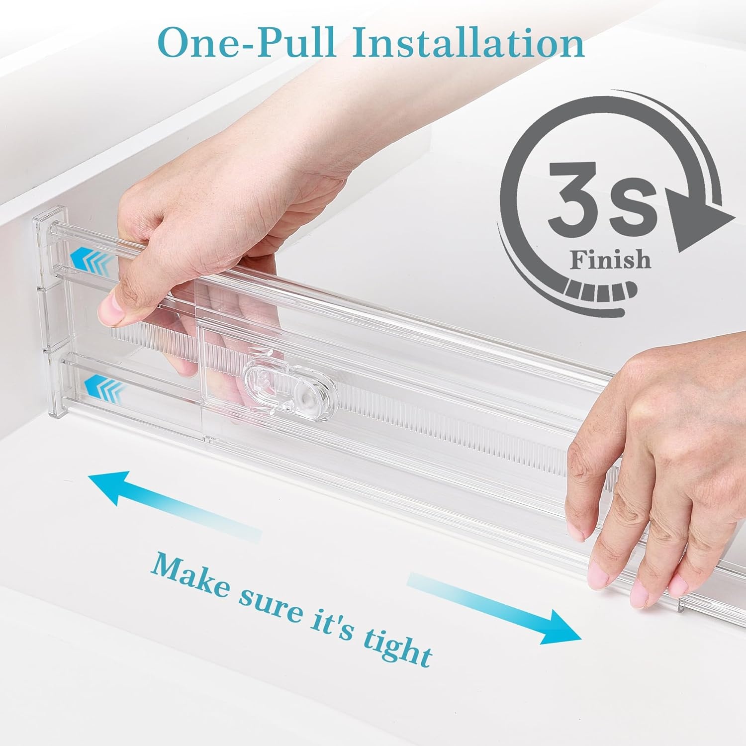 imageVtopmart 6 Pack 6 Tall Upgrade Drawer Dividers for Big and Deep Drawer 128223 Adjustable Expandable Dresser Drawer Organizer Clear Plastic Separators for Dresser Baby Supplies Kitchenware8