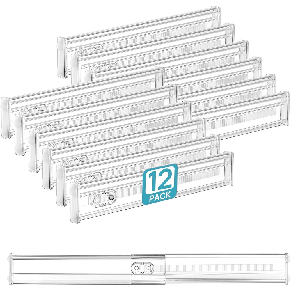 imageVtopmart 6 Pack 6 Tall Upgrade Drawer Dividers for Big and Deep Drawer 128223 Adjustable Expandable Dresser Drawer Organizer Clear Plastic Separators for Dresser Baby Supplies Kitchenware12