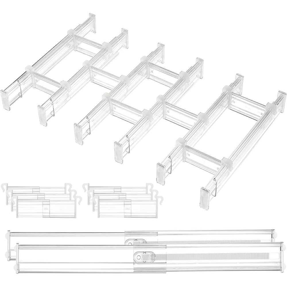 imageVtopmart 6 Pack 6 Tall Upgrade Drawer Dividers for Big and Deep Drawer 128223 Adjustable Expandable Dresser Drawer Organizer Clear Plastic Separators for Dresser Baby Supplies Kitchenware8