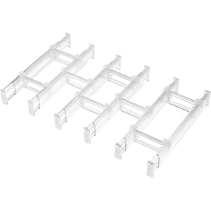 Vtopmart 6 Pack 6″ Tall Upgrade Drawer Dividers for Big and Deep Drawer, 12.8″-22.3″ Adjustable Expandable Dresser Drawer Organizer, Clear Plastic Separators for Dresser, Baby Supplies, Kitchenware(6)