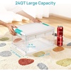 Vtopmart 24 QT Plastic Storage Box with Building Baseplate Lid and Removable Tray,Craft Organizer and Storage for Art Supplies, Beads and Sewing,1 Pack