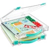 Vtopmart 3 Pack Board Game Storage with Handle and Snap-Tight Latch Lid, Craft Organizer Fit 12″ x 12″ Papers, Stackable Clear Storage Box for Scrapbook Storage, Art Supply Storage, Puzzle Storage(2 Pack)